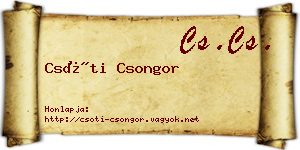Csóti Csongor névjegykártya