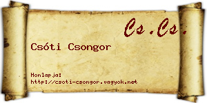 Csóti Csongor névjegykártya
