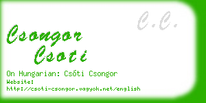 csongor csoti business card